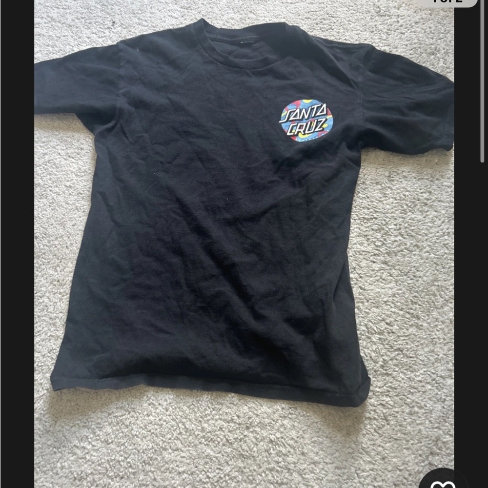 Santa Cruz Skateboards Black Short Sleeve Tee